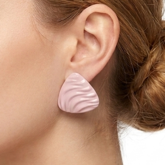 Jewelry - Vintage 80s Pink Stud Earrings Preppy Coquette Girl Girlhoodcore Summer Casual